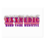 XXX Medic Red text with red smoke Business Card Template