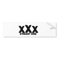 xXx Straight Edge Bumper Sticker