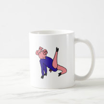 XY- Pink Pig Gymnast doing Floor Exercises Mug