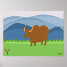 Y for Yak Poster