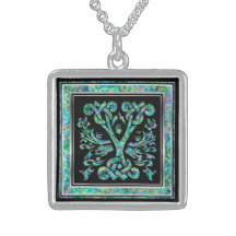 Y Initial Monogram "Masselle Blue" Necklace