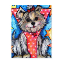 Y is for Yorkie Post Card