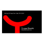 Y Letter Alphabet Business Card Red Curve