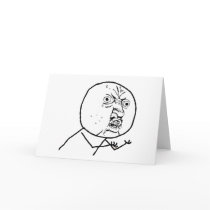 Y U NO (Original) - Horizontal Greeting Card