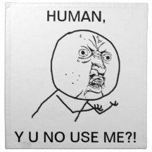 Y U NO (Original) - set of 4 Napkins