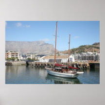 YACHT AT THE V&A WATERFRONT-SOUTH AFRICA POSTER