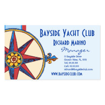 Yacht Club, Sailing Club, Marina, Nautical Shop Business Card