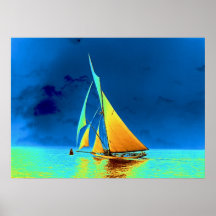 Yacht Gloriana 1891 Poster
