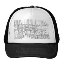 Yachthafen Monaco Trucker Mütze