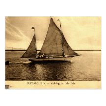 Yachting on Lake Erie, Buffalo NY 1909 vintage Post Cards