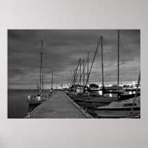 Yachts in the port Photography Poster