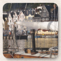 Yacht's smoking chimney. beverage coasters