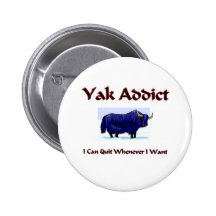 Yak Addict Pinback Buttons