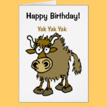 YAK yackety-yak birthday chatting card cards