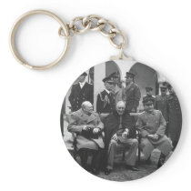Yalta Conference Roosevelt Stalin Churchill 1945 Key Chain
