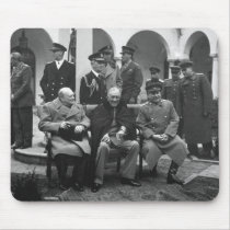 Yalta Conference Roosevelt Stalin Churchill 1945 Mousepads