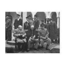 Yalta Conference Roosevelt Stalin Churchill 1945 Post Card