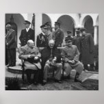 Yalta Conference Roosevelt Stalin Churchill 1945 posters