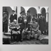 Yalta Conference Roosevelt Stalin Churchill 1945 Poster