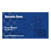 Yamaha Blue Motocross Business Card