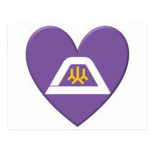 Yamanashi Prefecture Flag Heart Postcards