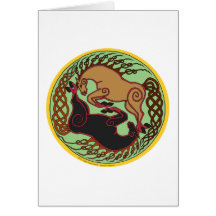 yang celtique de yin de cheval carte de vœux