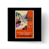 Yangtsze Yangtze Gorges China Vintage Travel Art Pin