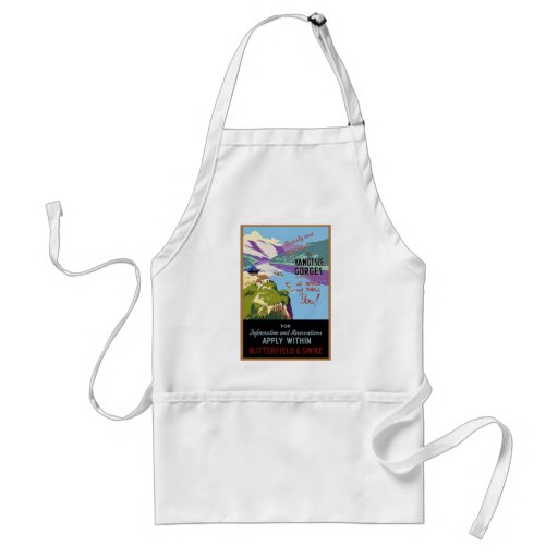 Yangtsze Yangtze River Gorges Vintage Travel Art Apron