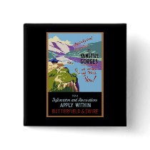 Yangtsze Yangtze River Gorges Vintage Travel Art Pinback Buttons