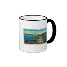 Yaquina Bay Bridge and waterfront Newport, OR Mug