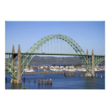 Yaquina Bay Bridge spanning the Yaquina Bay Art Photo