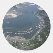 Yaquina Bay Round Stickers