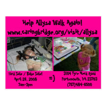 yard/bake sale postcards