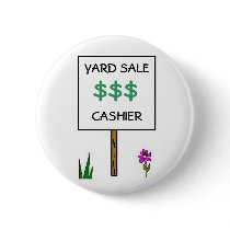 YARD SALE CASHIER - button