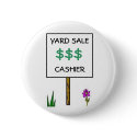 YARD SALE CASHIER - button