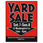 YARD SALE customizable flyer/poster