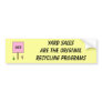YARD SALES - bumper sticker