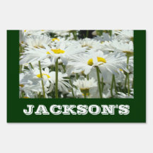 Yard Signs Add Your Family Name Daisy Flowers