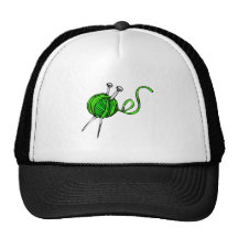 Yarn and Knitting Needles Mesh Hats