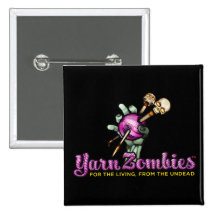 Yarn Zombies Logo Pin