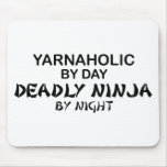 Yarnaholic Deadly Ninja by Night Mousepads