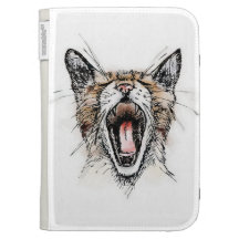 Yawning Kitty Case For The Kindle