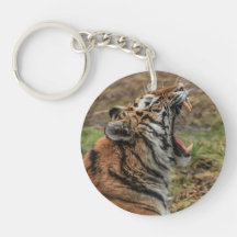 Yawning Tiger Keychain/Keyring
