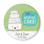 YAY for Wedding Cake!  Customizable magnets