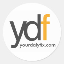 ydflogo, yourdalyfix.com round stickers