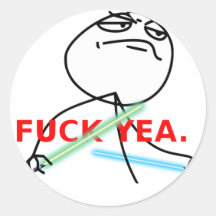 Yeah Jedi meme Pegatina