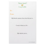 Year-end teacher thank you note stationery design