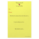 Year-end teacher thank you note custom stationery