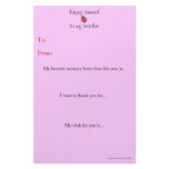 Year-end teacher thank you note stationery