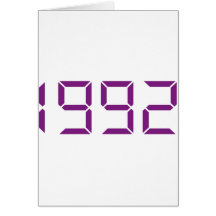 Year of birth - 1992 - Birthday Greeting Card